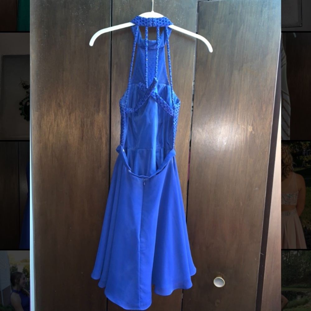 Alyce Paris Homecoming Dress-royal blue
